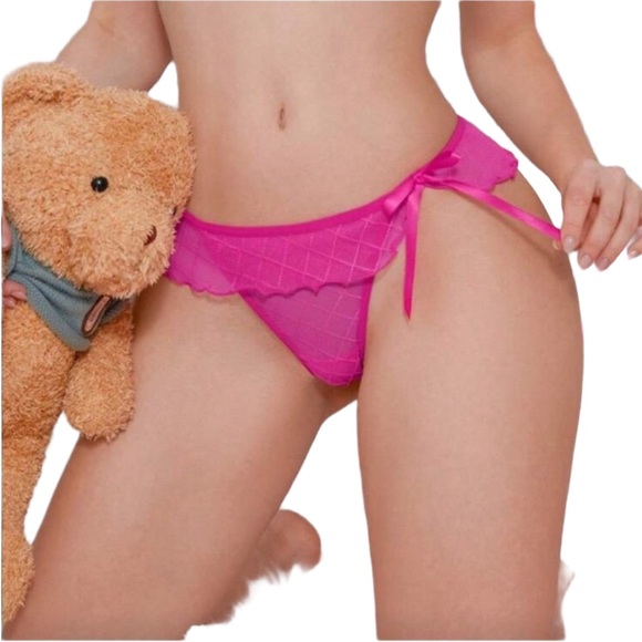 Pink Ruffled Tie-Side Thong Panty

Sizes Small, Medium, Large or XL - Picture 3 of 7
